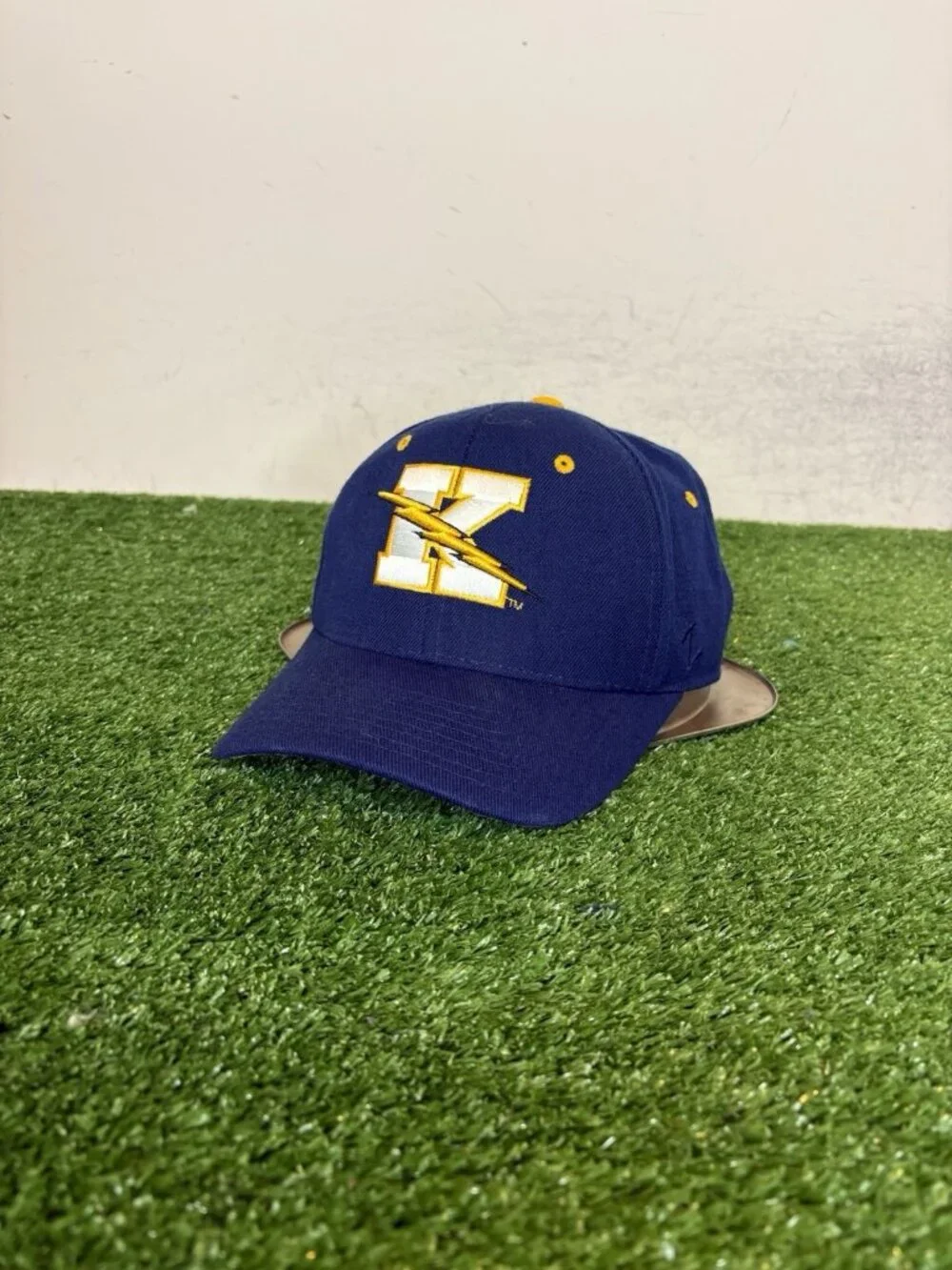 Vintage Kent State Golden Flashes hat cap fitted 7 1/4 blue yellow zephyr wool